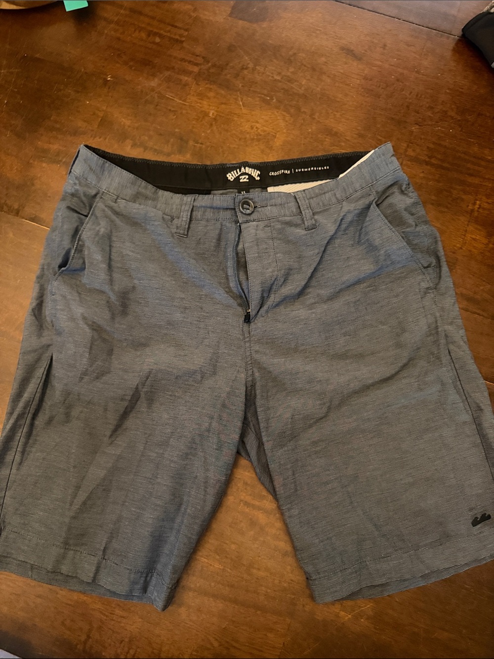 Billabong Men's Heather Slate Blue Flat Front Shorts